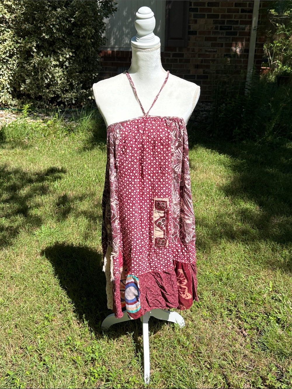 Breakfast With Matisse Sleeveless halter mini dress top M-L-XL free sizing